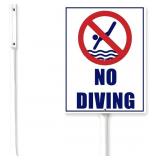 New Uptell No Diving Sign With Stake No Diving