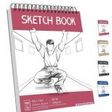 New lot of 2.  9x12 Inch Spiral Bound Sketchbook