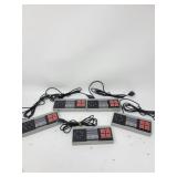 Lot Of 5 NES Game Controllers Corded Like New