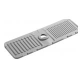 Silicone Faucet Mat - 5 Degree Incline Gray