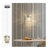 New Modern Crystal Pendant Light, 3-Color LED