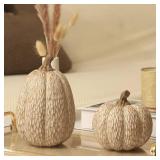 New Thanksgiving Resin Pumpkins Fall Decor, Brown
