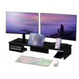 New Dual Monitor Stand Riser with Phone Tablet