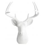 New Wallcharmers Large White Faux Deer Head - 21