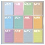 2026 Dry Erase Wall Calendar ï¿½ 12 Colorful