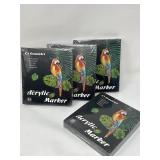 New Lot of 4, 24 Colors Acrylic Paint Pens,