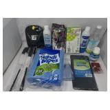 Lot of cleaning supplies- reusable cloths,