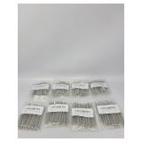 New Lot Of 8 Satin Silver Nickel Wood Screws 9 X