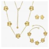 New Clover Neckalce Bracelet Earring Set for