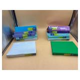 1 inch binders and 2 inch binders