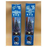 New (lot of two) 30 inch fiber optic trees