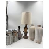 Decorative vases and Rustic lighting. Everything p