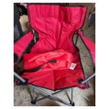 New Red outdoor foldable chair with carry bag.