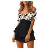 Size large AOHITE Womens Summer Tube Top Dress Off