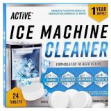 ACTIVE Ice Machine Cleaner Maker Descaler - 24 Cle