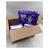 New luvs Bluey jumbo pack diapers, size 7, 4 packs