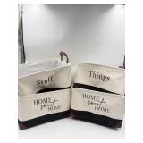 New lot of 4 monogrammed baskets.