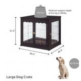 Unipaws Pet Crate Dog Bed End Table with Cushion,