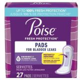 Poise Incontinence Pads for Women, 6 Drop, Ultimat