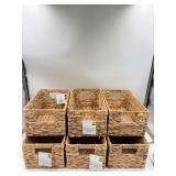 New (lot of 6) water Hyacinth baskets