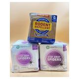 Rodent repellant and spider repellant earth kind