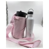 CORKCICLE pink sling and lot of two CORKCICLE cups