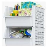 Bulk box of 50 total Skywin Plastic Stackable Stor