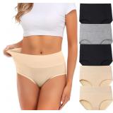 Womens Underwear,Cotton Mid Waist No Muffin Top Fu