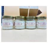 New 4Pcs spiced white pumpkin 8oz candles