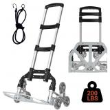 200LBS Stair Climbing Cart, Folding Hand Truck Dol