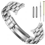 20mm 22mm Metal Watch Band for Men Screw-In Stainl