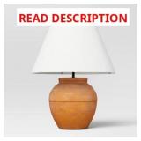 Lamp shade is a bit bent out of shape. Large Ceram