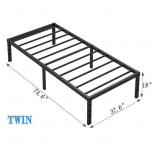NEW JETO Metal Bed Frame,Twin Size Bed Frame with