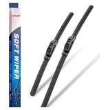 2 Windshield Wiper Blades 17 inch + 26 inch,Compat