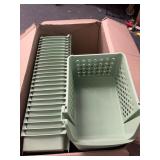 Bulk lot of 40 plus green organizing and storage c