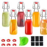 6 Pack 8.5oz Flip Top Glass Bottles,8.5oz swing to