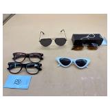 Reading glasses and sunglasses