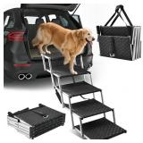 Sakerplus Dog Ramps for Car, 17.7inch Wide Foldabl