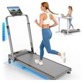 Treadmill Walking Pad with 12% Incline & Height Ad
