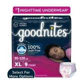 Goodnites Bedwetting Underwear for Girls, XL (95-1