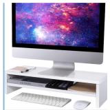 New BEYGORM Monitor Stand Riser White, 21.6 inch 2