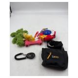 Kong dog toys, training pouch and clicker for trai