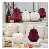 4Pcs Paper Pumpkin Table Decorations, Fall Pumpkin