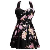 Size 2XL COCOPEAR Women's Elegant Crossover One Pi