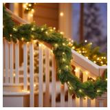 Christmas Artificial Pine Garland with LED Strip 7