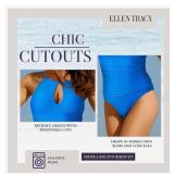 Size 6 ELLEN TRACY One Piece Swimsuit, High Neck S