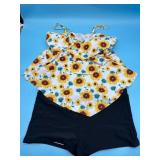 4XL women s tankini swimsuit sunflower design