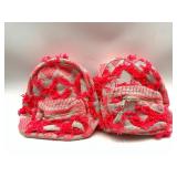 Set Of 2 Mini Backpack Style Purses Cloth