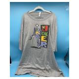 Size 5XB The Joker short sleeve grey tshirt