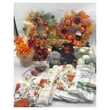 Large Lot of Fall Decor!! Includes Wreaths, Kitche